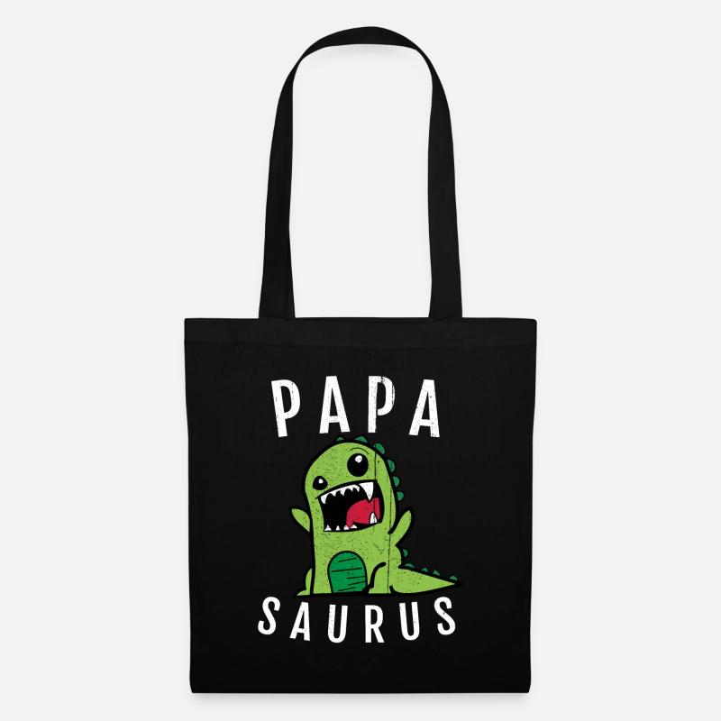 Papa Papasaurus - Sac en tissu - noir