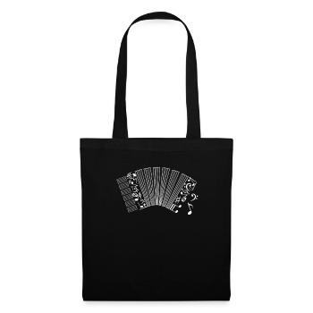 Idée Cadeau Musicien Accordéon - Sac en tissu - noir - Devant