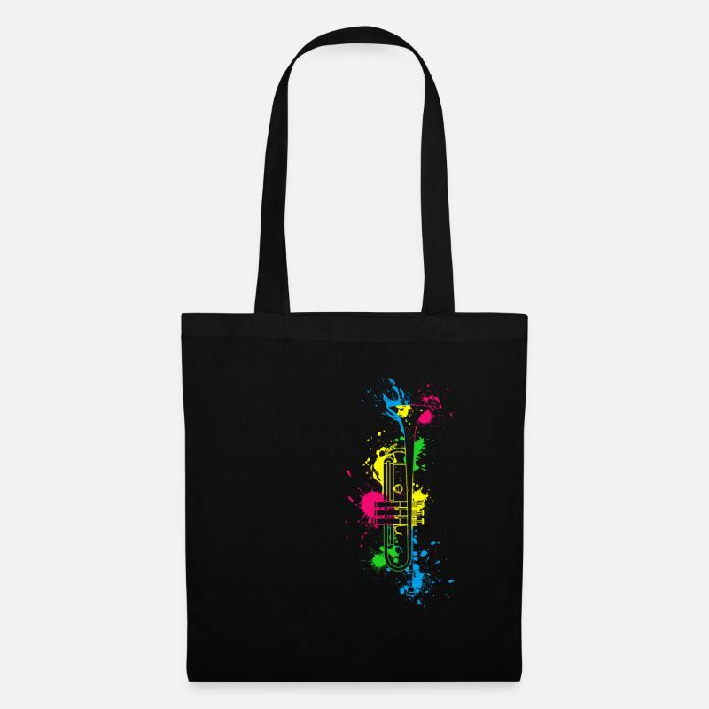 Trompete Musiker Jazz Trompeter Geschenk - Stoffbeutel - Schwarz