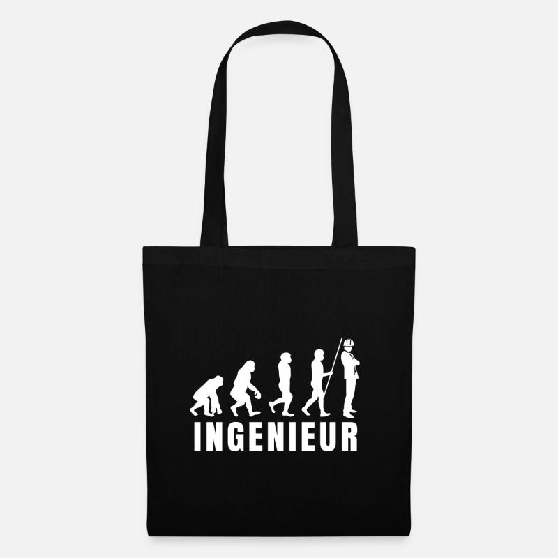 Evolution zu einen Ingenieur für Bauingenieure - Stoffbeutel - Schwarz