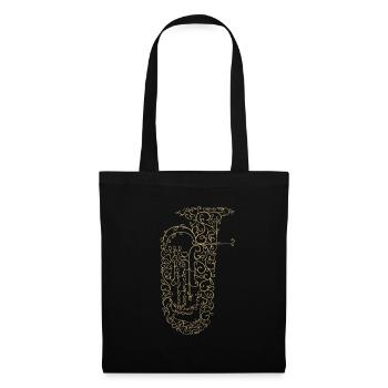 Tuba Musiker Tubist Geschenkidee - Stoffbeutel - Schwarz - Vorne