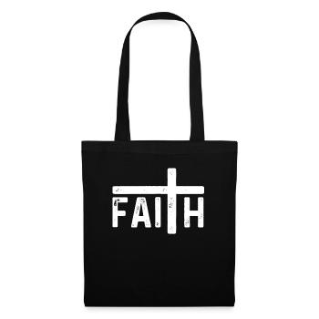 Foi pour les chrétiens Jésus Foi - Sac en tissu - noir - Devant