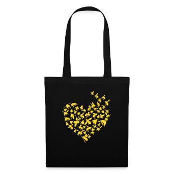 Abeille apiculteur cadeau motif miel - Sac en tissu - noir - Devant