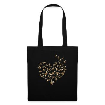 Abeille apiculteur cadeau motif miel - Sac en tissu - noir - Devant