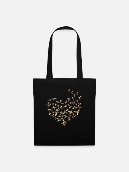 Imker Bienen Geschenk Honig Motiv - Stoffbeutel - Schwarz