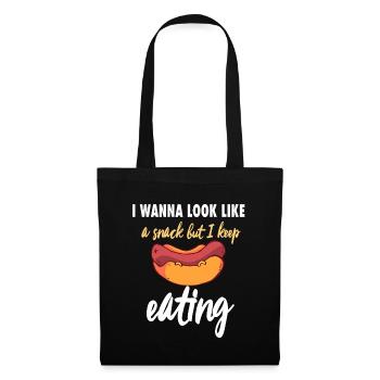 Hotdog Sausage Sausages Fast Food Mustard Gift - Tote Bag - black - Front