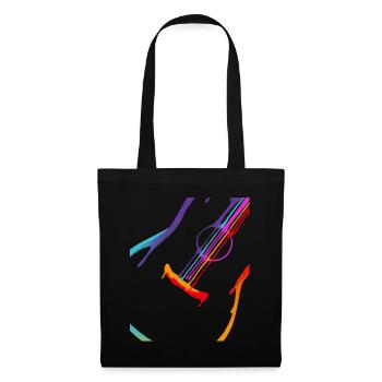 Dégradé de couleur Guitare acoustique - Sac en tissu - noir - Devant