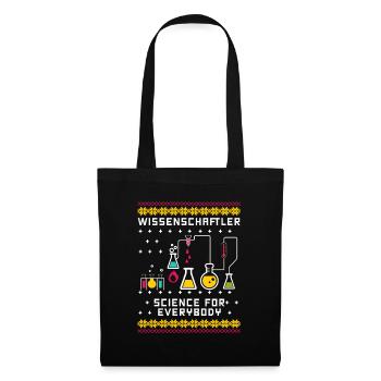 Weihnachtsgeschenk Wissenschaftler Wissenschaft - Stoffbeutel - Schwarz - Vorne