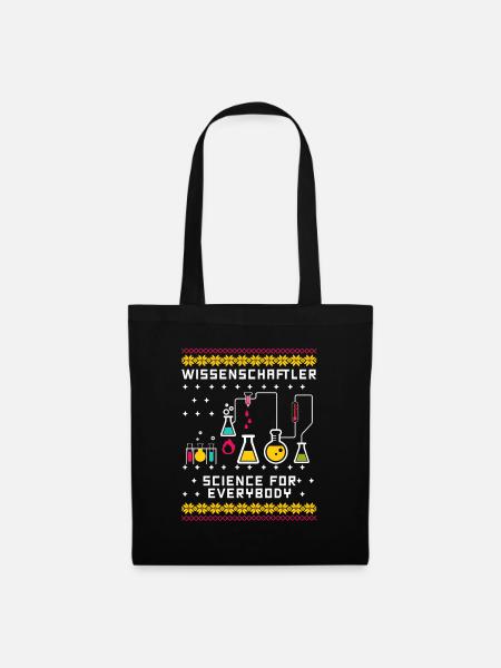 Weihnachtsgeschenk Wissenschaftler Wissenschaft - Stoffbeutel - Schwarz