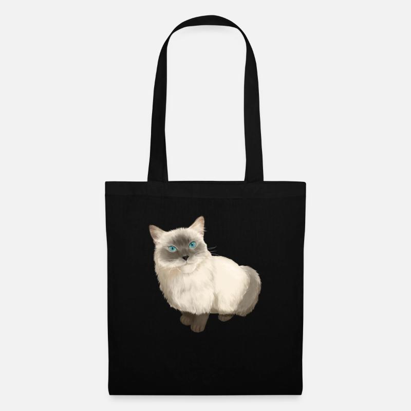 Ragdoll chat - Sac en tissu - noir
