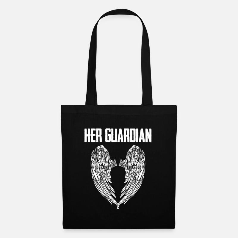 Partnerlook Angel Engel Guardian Geschenk - Stoffbeutel - Schwarz