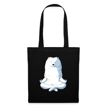 Yoga Samojede chien - Sac en tissu - noir - Devant