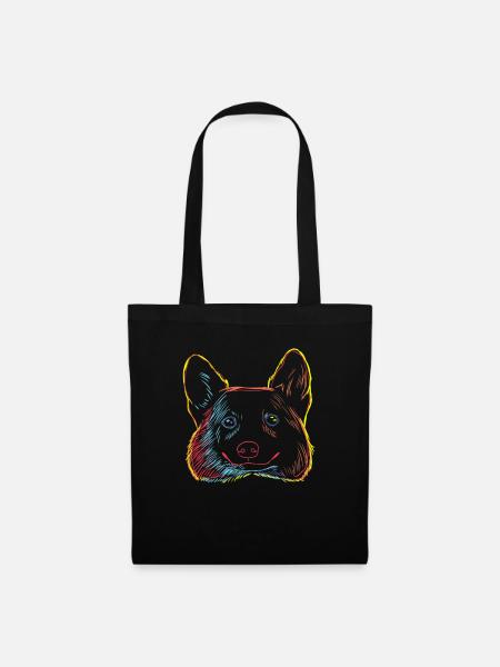 Welsh Corgi Pembroke Hund - Stoffbeutel - Schwarz