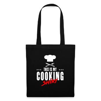 Ceci est ma chemise de cuisine - Cadeau Drôle Cook - Sac en tissu - noir - Devant