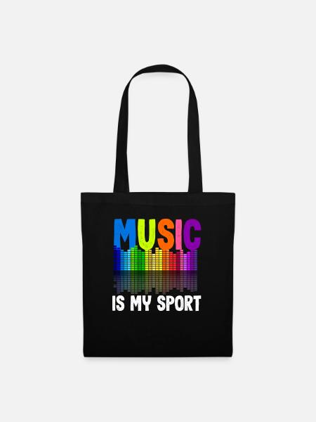 Musik ist mein Sport für Musiker - Stoffbeutel - Schwarz