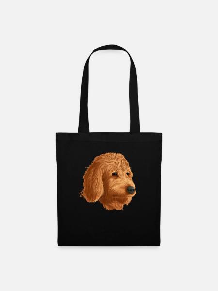 Goldendoodle Hund - Stoffbeutel - Schwarz