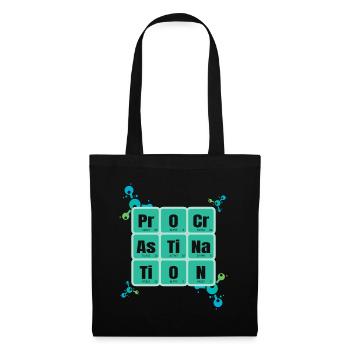 Procrastination Périodique Table of Elements Design - Sac en tissu - noir - Devant