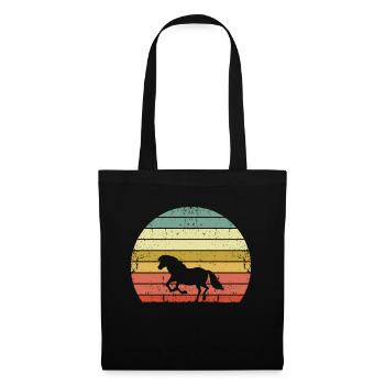 Rétro Vintage Horse - Sac en tissu - noir - Devant