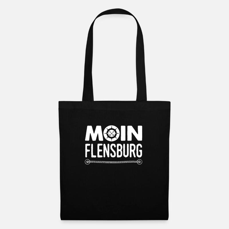 Flensburger Flensburg Moin Flensburg Anker - Stoffbeutel - Schwarz