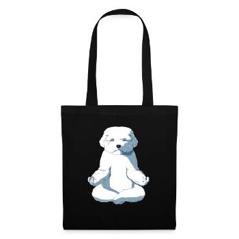 Chien maltais - Sac en tissu - noir - Devant