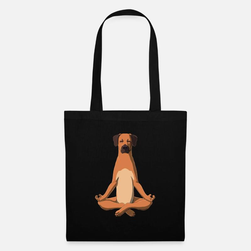 Yoga Rhodesian Ridgeback - Sac en tissu - noir