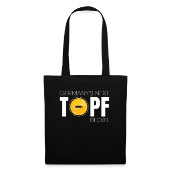 Junggesellinnenabschied Germany's Next Topfdeckel - Stoffbeutel - Schwarz - Vorne