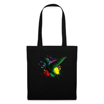 Oiseau - Sac en tissu - noir - Devant