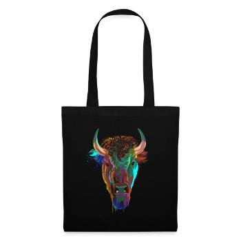 Splash Bison - Stoffbeutel - Schwarz - Vorne