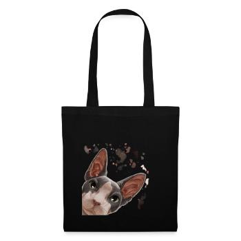 Curious Sphynx Cat - Tote Bag - black - Front