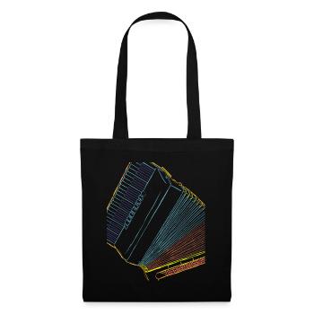 Accordéon musicien cadeau pour musiciens - Sac en tissu - noir - Devant