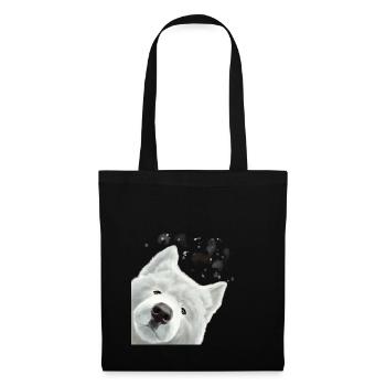 Curious Samoyed Dog - Tote Bag - black - Front