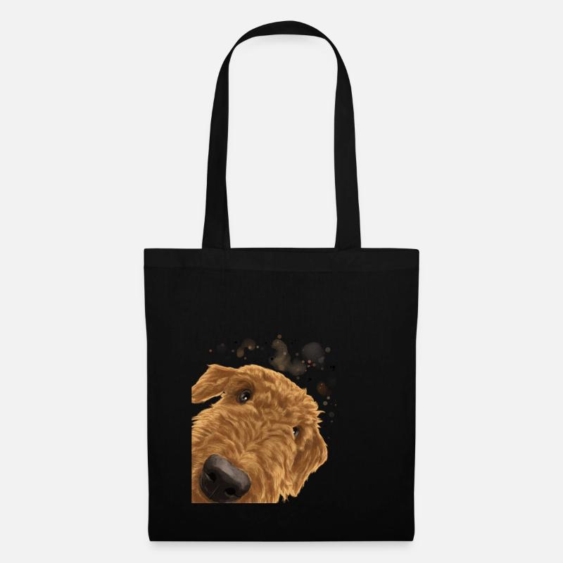Airedale Terrier Dog - Tote Bag - black