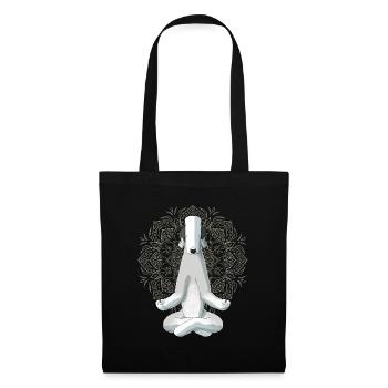 Bedlington Terrier chien méditation - Sac en tissu - noir - Devant