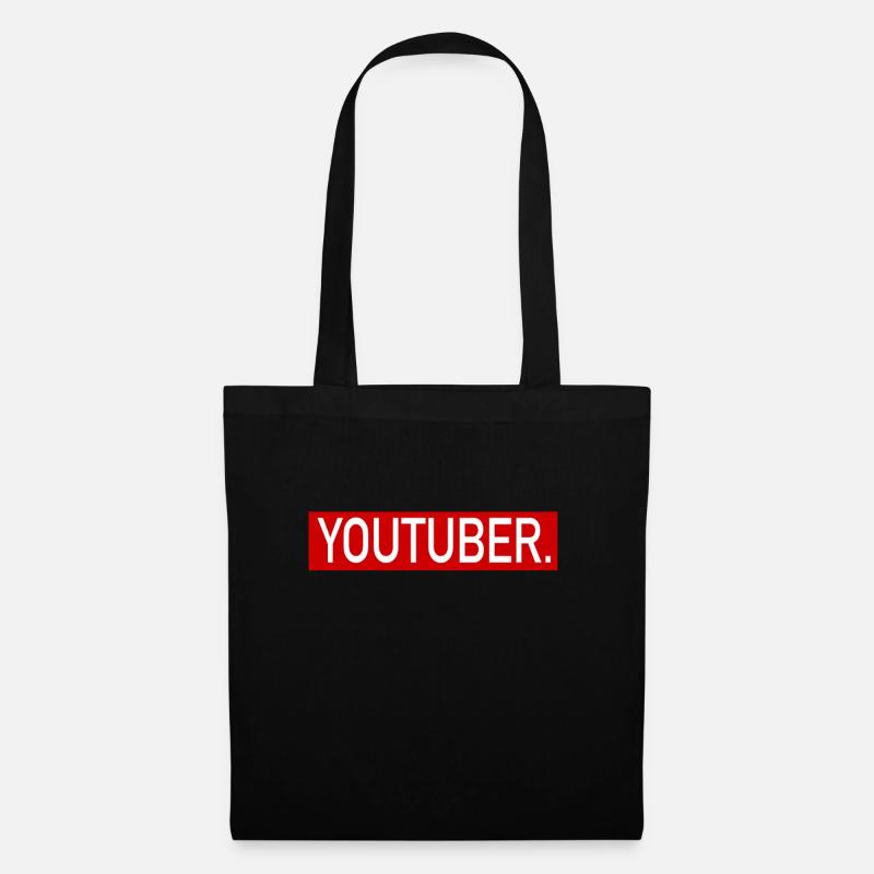 Design - Youtuber - Stoffbeutel - Schwarz