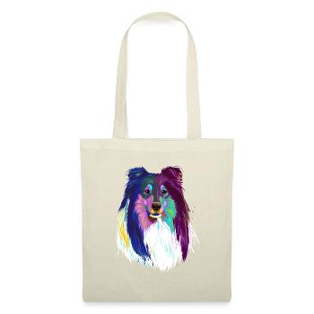 Collier de cheveux longs colorés chien - Sac en tissu - nature - Devant