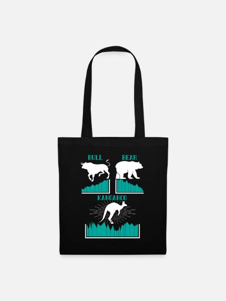 Bull Bear und Kangaroo Market Volatility Trader - Stoffbeutel - Schwarz