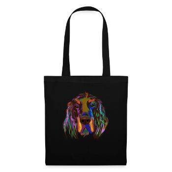 Gordon setter chien - Sac en tissu - noir - Devant