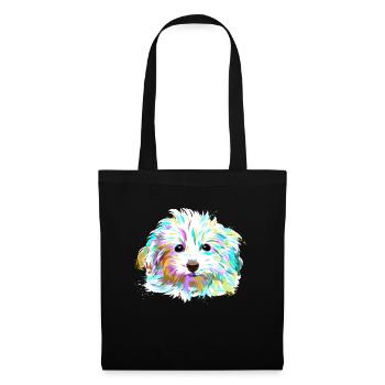 Splash Maltipoo chien - Sac en tissu - noir - Devant