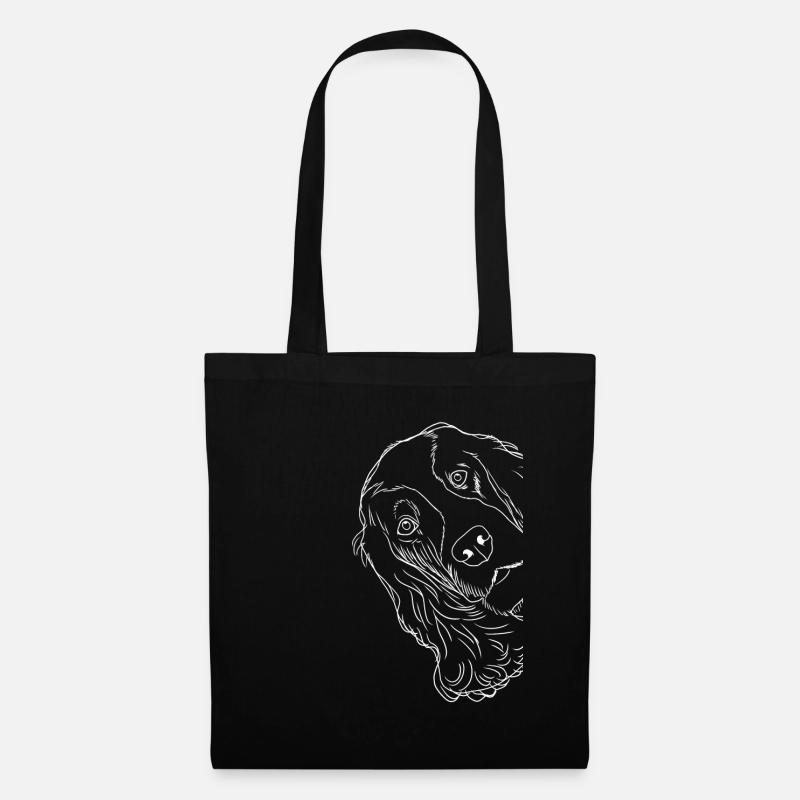 Curious English Cocker Spaniel Dog - Tote Bag - black
