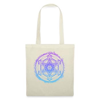 Symbole de géométrie sacrée de gradient de cube de Metatron - Sac en tissu - nature - Devant