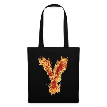 Phoenix Rising Fire Bird Mythical Artwork - Tote Bag - black - Front