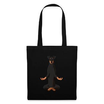 Meditating Manchester Terrier Dog - Tote Bag - black - Front