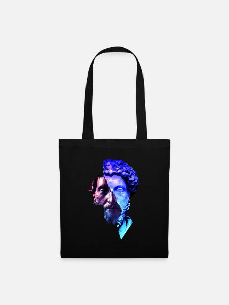 Stoïcisme Marcus Aurelius Purple Universe Artwork - Tygväska - svart