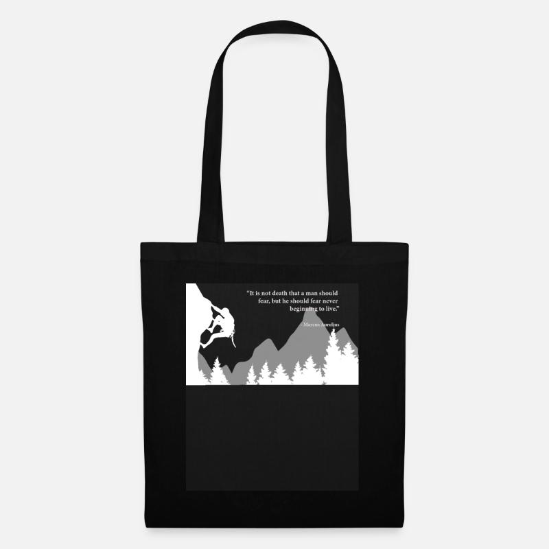Start living, Stoic quote by Marcus Aurelius - Tote Bag - black