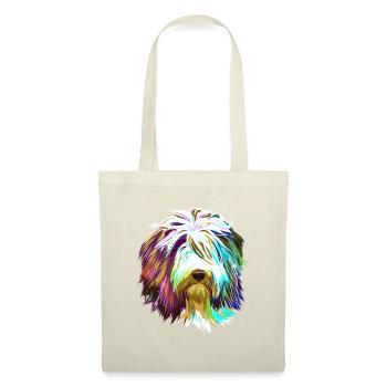 Splash Bearded Collie chien - Sac en tissu - nature - Devant