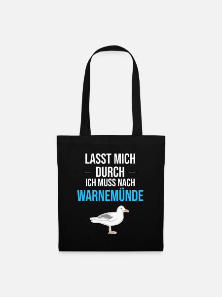 Warnemünde Urlaub Outfit - Stoffbeutel - Schwarz