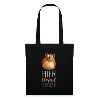 Hier steppt der Bär - Stoffbeutel - Schwarz - Vorne