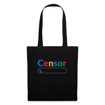 Suchmaschinen-Zensur Big Tech Censor - Stoffbeutel - Schwarz - Vorne