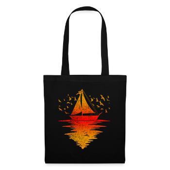 Voile - Sac en tissu - noir - Devant