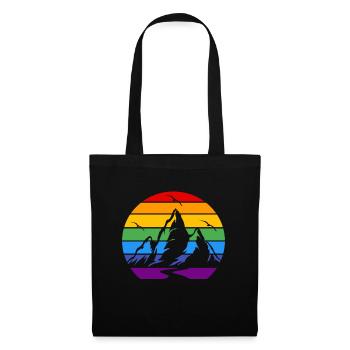 Find a Rainbow Day Mountain Birds - Tote Bag - black - Front